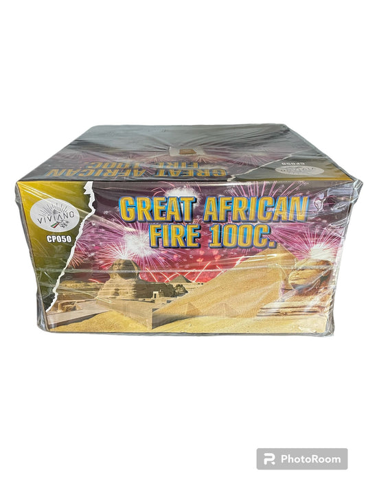 Batteria Great African Fire 100 colpi calibro 25mm